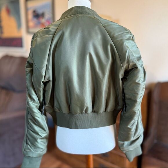 NEW HYFVE Olive Bomber Jacket - Picture 4 of 9